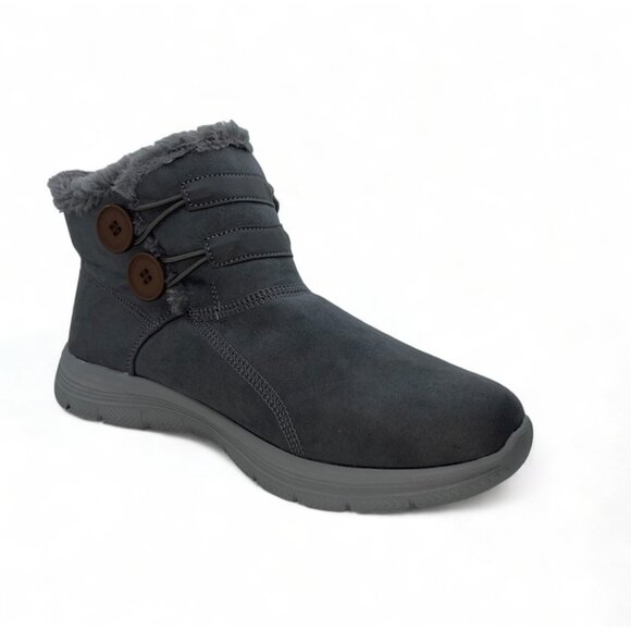 TIOSEBON Women's Winter Ankle Fur Lined Boots Anti-Slip On Resistant Booties Sho - Picture 5 of 14